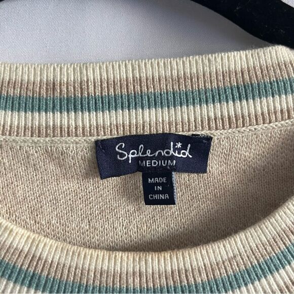 Women's Splendid Neutral Zebra Print Sweater - Picture 6 of 6
